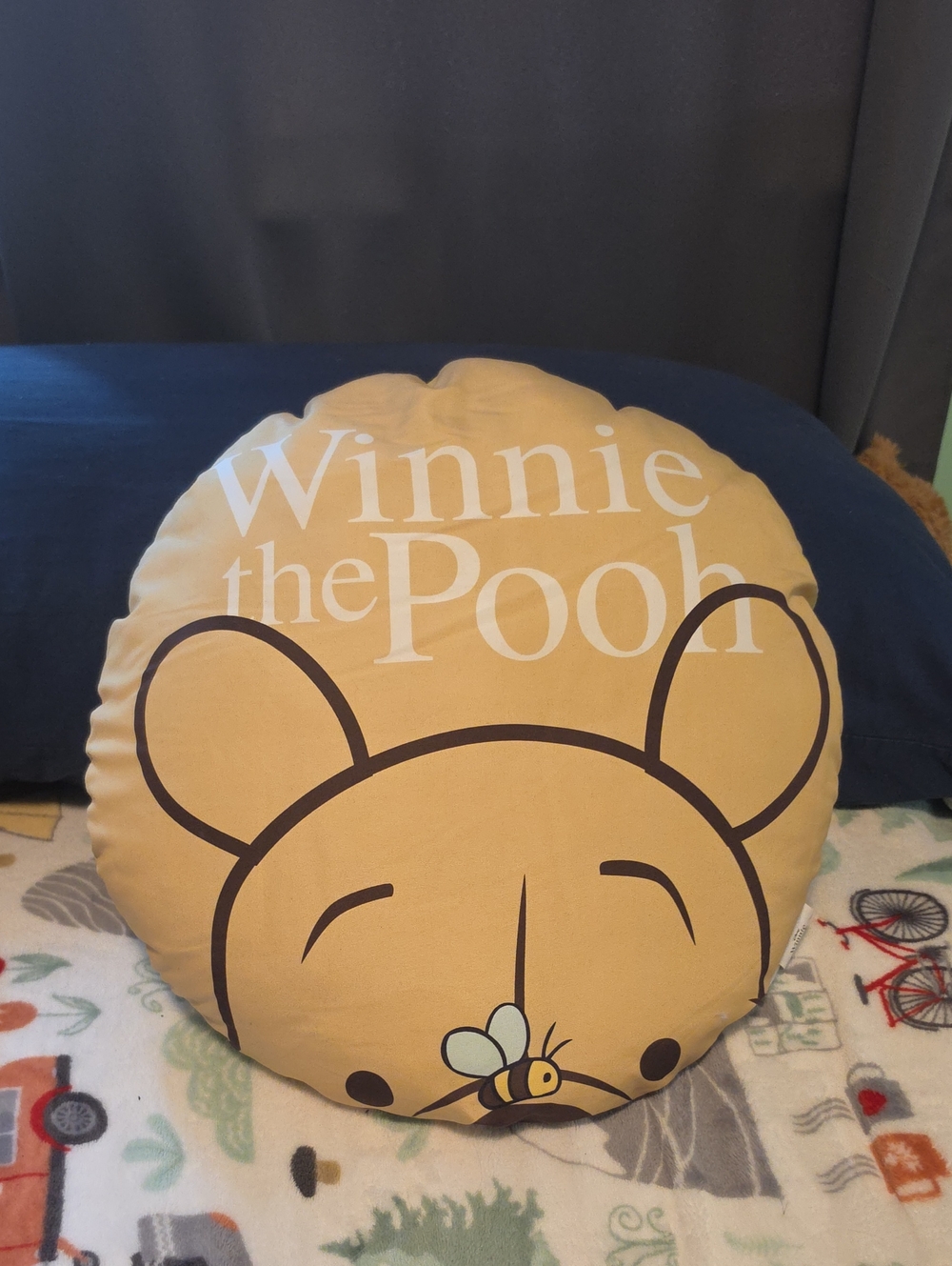 Winnie the Pooh Yellow Round Decorative Pillow by Disney